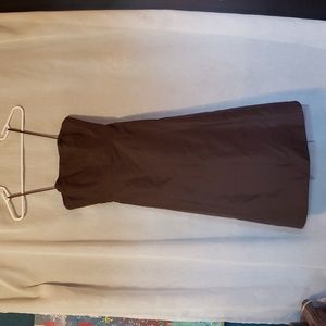 J Crew strapless silk brown dress